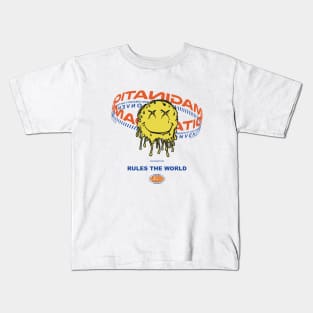 smile kaws eyes football Kids T-Shirt